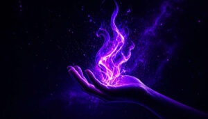 Image montrant la main d'une personne faisant de la pyrokinésie avec la flamme grandissant dans sa main.