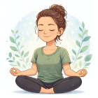 Témoignage vérifié : Nadia Avatar ressemblant à la pratiquante de télékinésie Nadia faisant de la méditation en position du lotus.