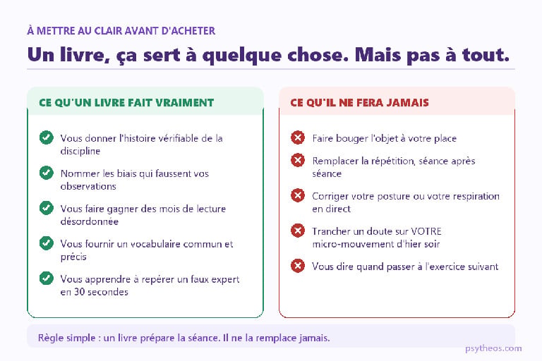 Comparatif des apports réels d'un livre sur la psychokinèse face à ce qu'il ne peut pas faire pour un pratiquant