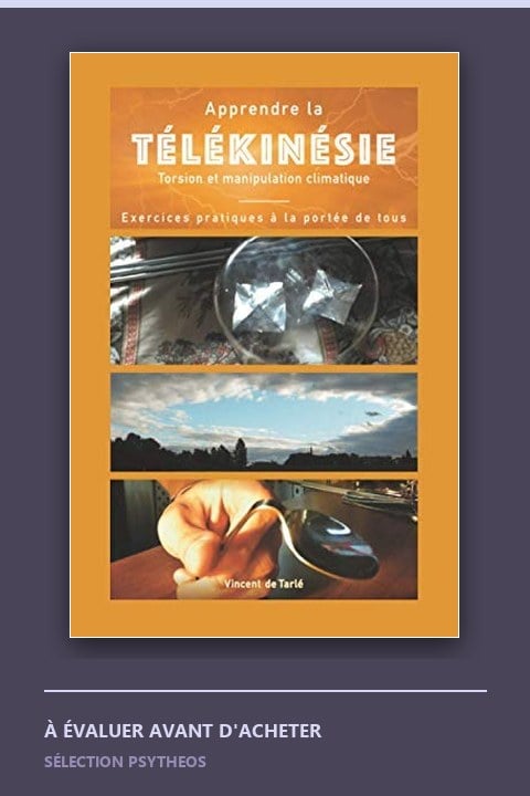 Apprendre la télékinésie de Vincent de Tarlé, ouvrage auto-édité paru en 2021
